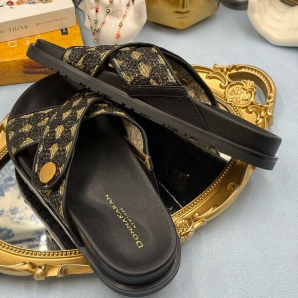 🆕 DONNA KARAN NEW YORK 🧿 NWOB Harisa X-Band Slip On Espadrille Sandal, Sz US 7 - Picture 11 of 15